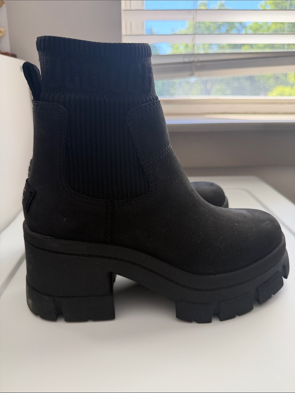UGG Black Chunky Lug Chelsea Ankle Boot